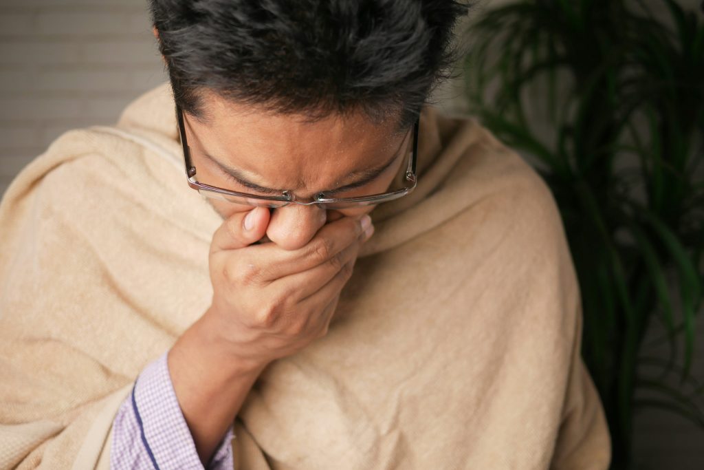 Coughing.